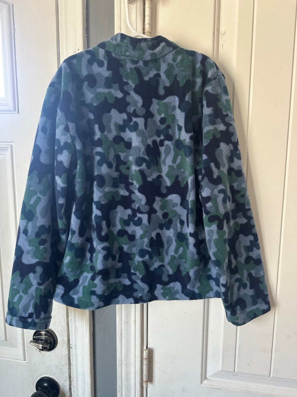 Eddie Bauer Kids Full-Zip Fleece Jacket Blue Green Camo Print S (7/8) - Picture 5 of 5
